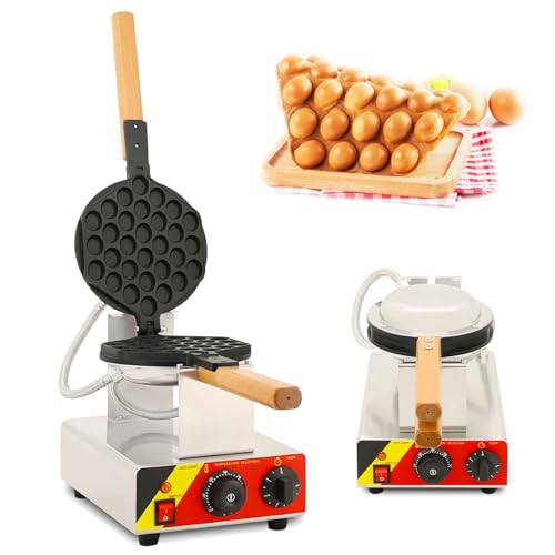 Naturalpowev Máquina para Hacer gofres de Burbujas, Plancha eléctrica para gofres de Burbujas con Revestimiento Antiadherente Giratorio de 180°, Haga gofres de Huevo con Burbujas Estilo en 5 Minutos