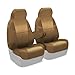 Coverking Custom Fit Front 50/50 Bucket Seat Cover for Select Toyota Highlander Models - Velour (Tan)