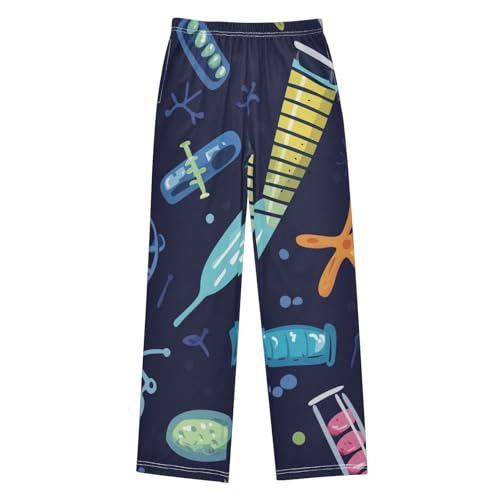 ZZXXB Biology Science Boys Long Pants Soft Trousers Elastic Waist Kids Lounge Bottoms with Pockets S-XL