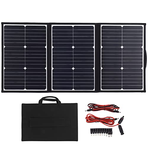 60w Solar Panel Charger Waterproof Lightweight Foldable Phone Power Supply Charger Camping Outdoor 3 Fold 18v