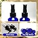 QUUPY 2 botellas de bomba de loción de vidrio de cobalto recargables de 60 ml con dispensador de bloqueo negro Imagen de QUUPY 2 botellas de bomba de loción de vidrio de cobalto recargables de 60 ml con dispensador de bloqueo negro