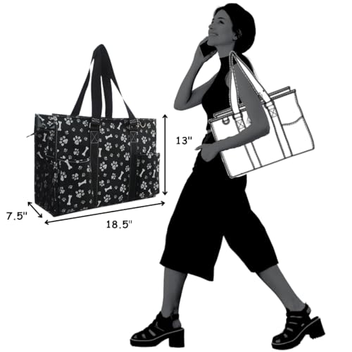 Image of NGIL Sport Themed Prints Large Travel Caddy Organizer Tote Bag