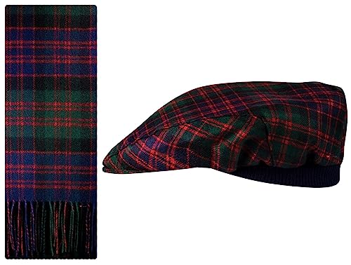 Écharpe et Béret en Laine D'agneau d'Écosse MacDonald Tartan