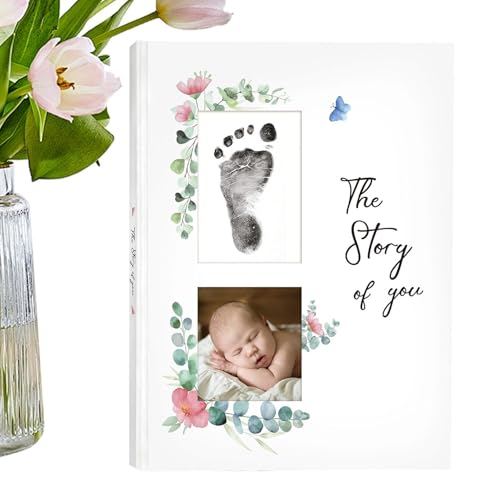 Kids Book Keepsake - Hardcover Pregnancy Record & Birth Scrapbook | 11.5' Growth Journal & Photo Album | Timeless Memory Book For New Year, Holidays & Family Vacations