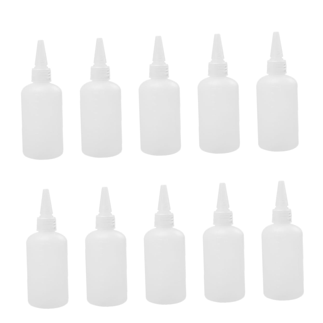 ERINGOGO Flexible Squeeze Bottles Set of 20 100ml Mini Bottles for Liquid Storage Flip Cap for Caulking
