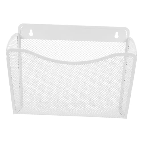 OSALADI Wall Mounted File Holder Heavy Duty Metal Organizer for Office Home Sleek Design Single Pocket Magazine Rack No Drilling Required for Easy Installation