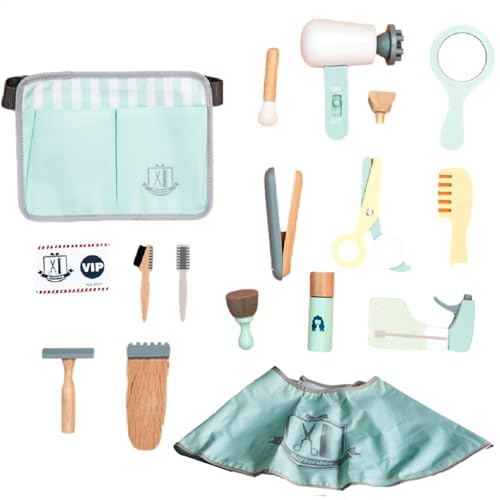 Coffret de Jeu de Salon de beauté pour Filles – Kit de Simulation de beauté pour, Jouets de barbier légers et Lisses | Kit de Coupe de Cheveux avec Ciseaux de séchoir à Peigne
