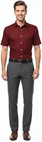 Camisa Masculina Manga Curta Slim