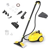 RELAX4LIFE Pulitore a Vapore 2000 W, Temperatura 160°,5 bar, Per Pulire: 108 m², Serbatoio: 1,8 L, Tempo di Riscaldamento: 8 min, 3 Regolazione del vapore, Ricchi Accessori,Senza Chimici (GIALLO)