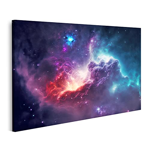 islandburner Tableau sur toile Nébuleuse Galaxies Espace Univers Infini Magie Vue Abstraite Planète Étoiles Cadre Affiche Poster Murale Tableaux