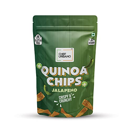 Image of Chef Urbano Quinoa Chips Jalapeno 85g PACK OF 2 | Gluten Free | | Vegan | Low GI| Crunchy Healthy Snacks | High Protein and Fiber Rich | Good for Diet | Good for Kids