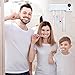 SHUKAN UV Toothbrush Sanitizer, Bathroom Toothbrush Holder Wall Mounted with Sterilizer Function, 1500mAh Charging, Timing Function, Toothbrush Organizer for Ladies Baby Family（White）