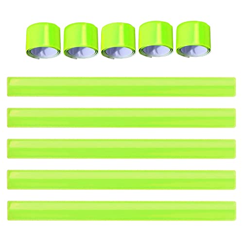 ZTANRWQ 10Paquets Brassard Reflechissant - Bande Reflechissante Brassard à Claquer -Brassard Securite,pour Enfants Adultes Garçons Et Filles pour Faire du Vélo Courir Ou Faire du Jogging Cover