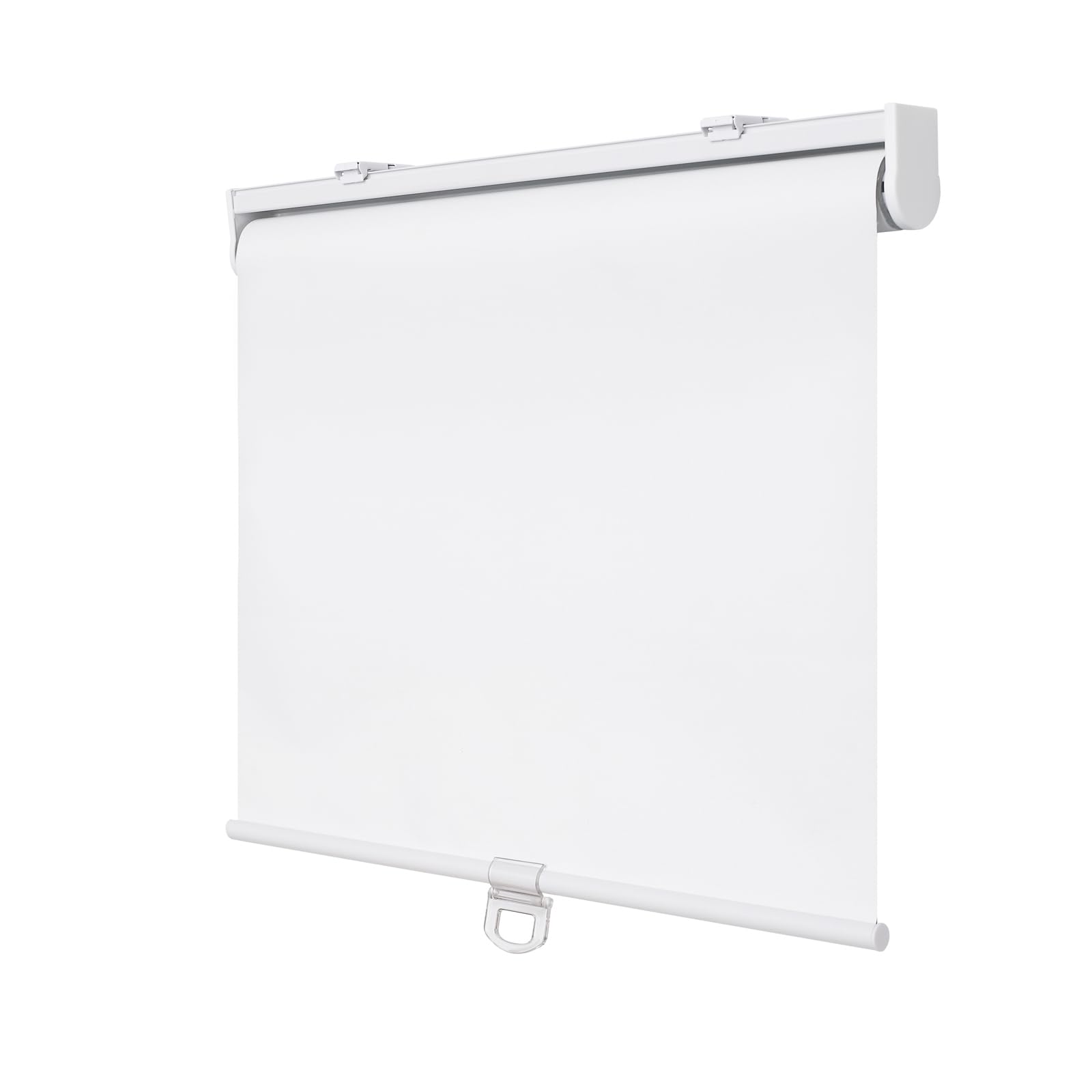 SHADEMOON Cordless Blackout Window Roller Shades, Room Darkening Spring System Indoor Blinds, Pull Down Thermal Insulated Fabric for Home and Office (White, Width 20", Height 72")