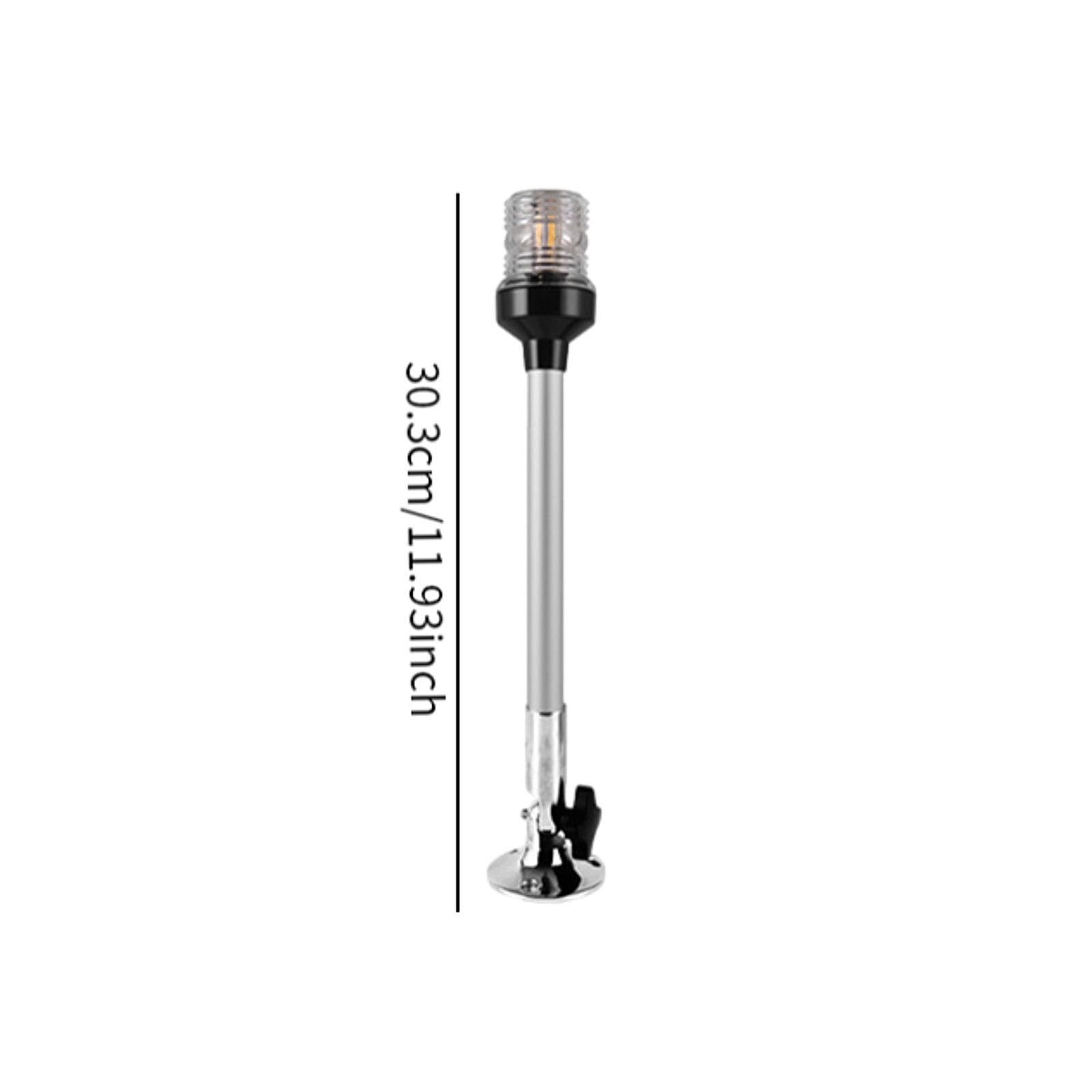 Luce di Poppa LED per Barca Segnalatore di Navigazione Marina Copertura Trasparente PC Resistenza Urti E Calore Perfetta per Guida Notturna, Lunghezza 303mm