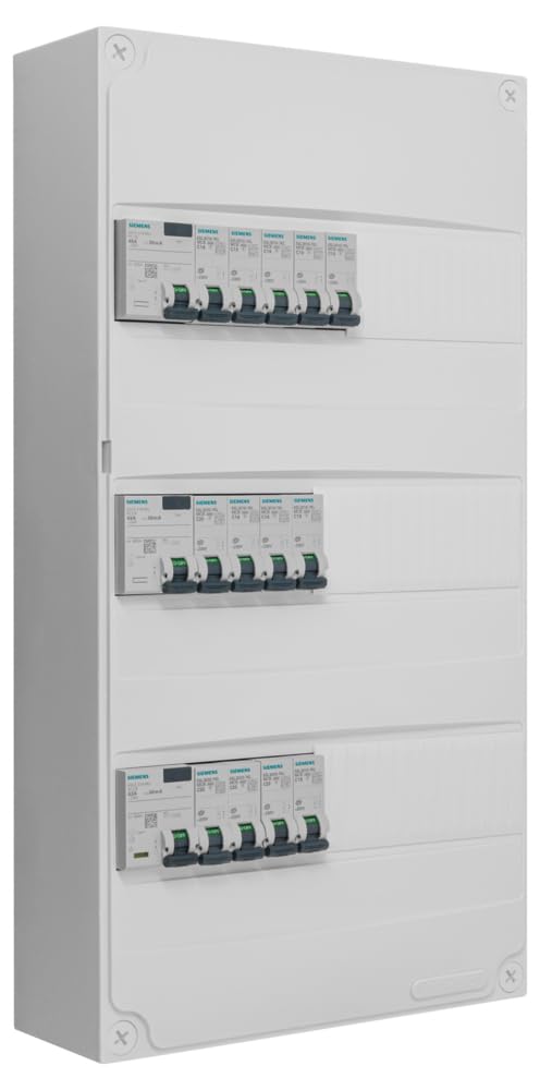 Siemens - Tableau 3 Rangées Pré-Équipé 2 Inter Diff 63A + 1 Inter Diff 40A