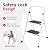 HBTower Step Ladder Folding Step Stool for Adults with Anti-Slip Pedal,330 lbs Capacity for Kitchen, Home,White