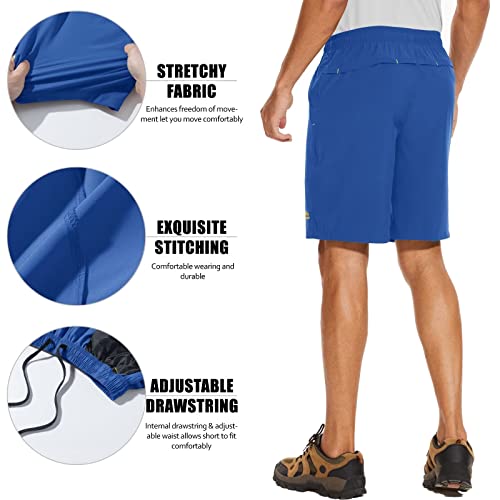 Magcomsen Mens Shorts Hiking Shorts Gym Shorts Men With Pockets Athletic Shorts Volleyball Shorts Quick Dry Shorts Sweat Shorts For Men Running Shorts Blue #TOP2
