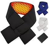 Women Men Heated Scarf Rechargeable Electric Neck Warmer Battery Thermal Clothes Winter Outdoor Apparel USB Shawl Wrap Pad Blanket Hat Ear Muff Socks Travel Essential Hiking Gear Camping Accessories