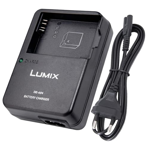 1 DE-A94 DE-A94B DMW-BLD10 DMW-BLD10E DMW-BLD10PP Caricabatterie compatibile con Panasonic Lumix DMC-G3 DMC-GF2 DMC-GX1 Fotocamera e 120cm AC Power Cord