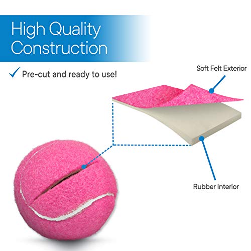 Rms Walker Glide Balls - A Set Of 4 Balls With Precut Opening For Easy Installation, Fit Most Walkers (Pink) #TOP3