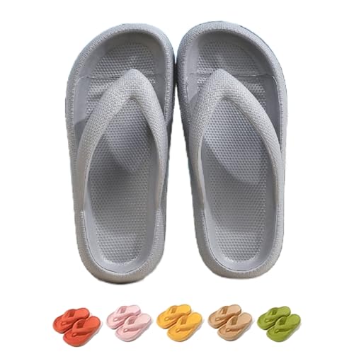 Zureto Cloudies Flip Flops for Women, Cloudies Slides Sandals, Soft Slides Slippers Indoor and Outdoor