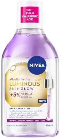 NIVEA LUMINOUS630 SKIN GLOW Micellar Water with Hyaluronic Acid 400ml​