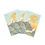 グリーティングライフ 和風 グリーティングカード 3枚セット クリスマス 年末年始 青海と鶴 SN-105-AM