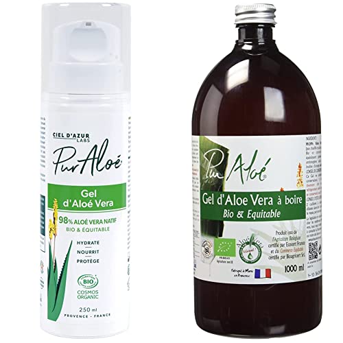 Aloé Vera Bio Pur Aloé : votre rituel hydratation après-soleil et détox matinale en grand format