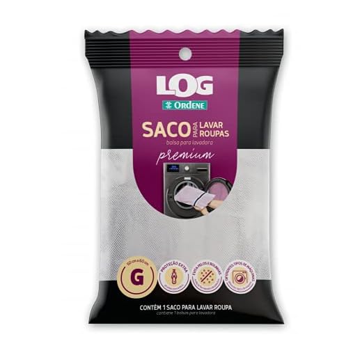 Saco para Lavar Roupas Premium, Tamanho G, Linha Log, Ordene.
