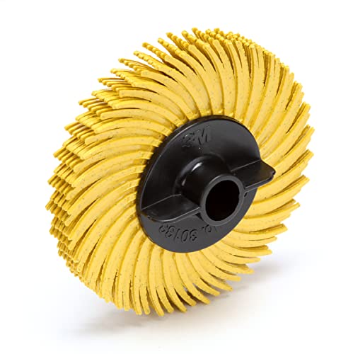 Cubitron II Scotch-Brite Radial Bristle Disc Thin Bristle, 2 in x 3/8 in 80, 40 per inner, Yellow