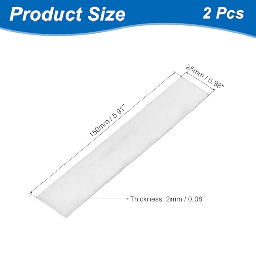 Image of uxcell 2 Pcs Zinc Sheets, 99.995% High Purity Zinc Plate 0.08 inchx1 inchx6 inch(2x25x150mm) Metal Zinc Foil Zinc Anode Strip for Science Lab Industry DIY Craft