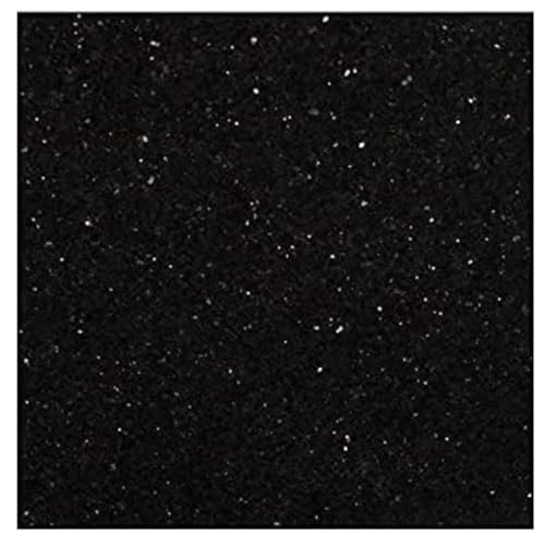 Tenedos Absolute Black Granite 12x12 Polished Tile – Natural Stone for Kitchen Countertops Bathroom Walls Entrance Floors Backsplash Fireplace Surround 5 Sqft