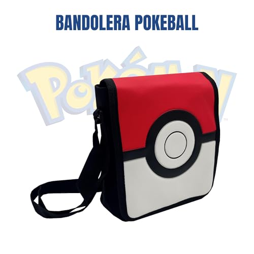 CYP BRANDS Unisex-Kinder Bandolera Pokémon BD-281-PK Umhängetasche, Blanco/Rojo