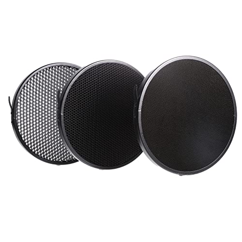 Grille en nid d’abeille KOMBIUDA 3 pièces pour flash et réflecteur studio