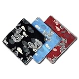 Japanese Handkerchiefs for Women [ Made in Japan ] Womens Ladies Handkerchiefs/Hankies/Kerchief (3pcs set (dragon))