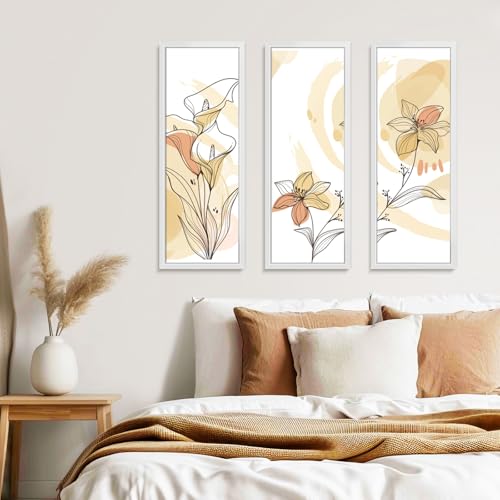 Image of LaVie Home 8x24 Picture Frame for Wall Display, 8x24 White Picture Frame with HD Plexiglas, 8 x 24 Poster Frame 1 Pack, Display Frame for Vertical or Horizontal, Classic Collection
