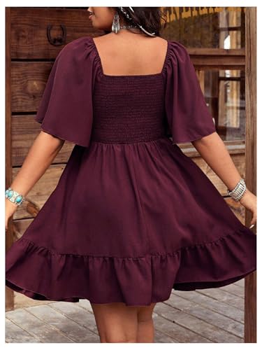 Image of Verdusa Women's Plus Size Western Boho Floral Dress Cowgirl Country Concert Vacation Outfits Flowy Summer Dresses