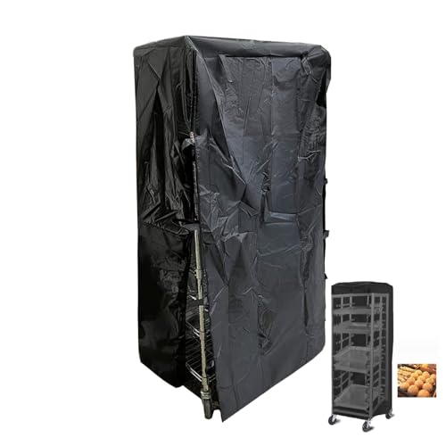 23x28x64in Pan Bun Rack Cover Waterproof/Dustproof Bread Sheet Rack Cover with Zipper Furniture Sets Protection Dust Cover for Home Kitchen Indoor Pastry Pan(Only Cover) (420D)