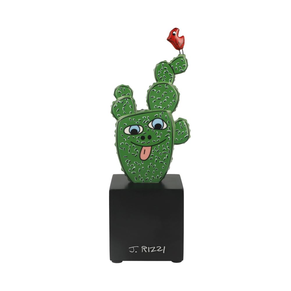 Figura James Rizzi Cactus en Texas Escultura Pop Art de Colección para Estantería