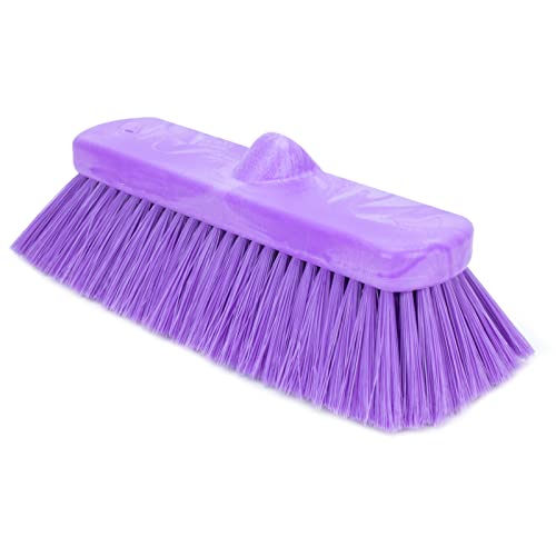 Image of SPARTA 41278EC68 Flo-Thru Plastic Wall Scrub Brush, Equipment Brush With Soft Nylex Bristles For Industrial Kitchens, Hospitals, Commercial Cleaning, 4 Inches, Purple