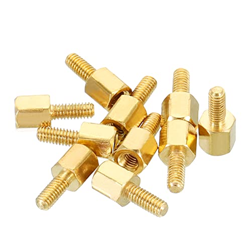PATIKIL M2.5 Standoff Screws 60 Pack Brass Hex PCB Standoffs for
