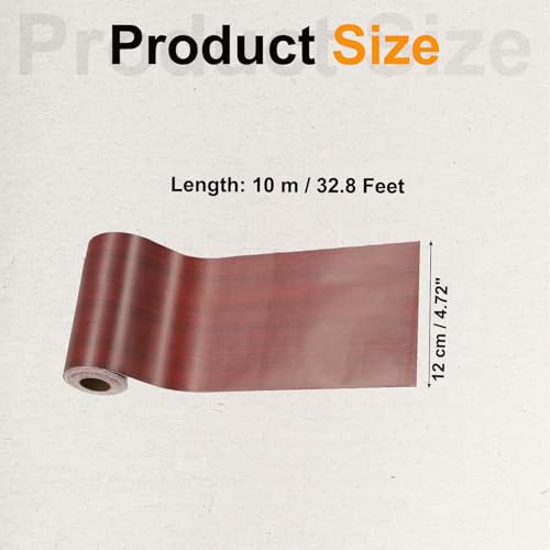 Image of PATIKIL Wood Grain Tape 4.7 inch x 32 ft, Self-Adhesive Wood Texture Repair Tape Realistic Wooden Effect Patch for Furniture Cabinets Floor Walls, Walnut