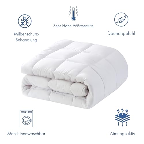 NORA HOME Winterbettdecke 135x200 Extra Warm 400 GSM – Kuschelige Bettdecke für kalte Winternächte, Daunengefühl ohne Daunen… – Ansicht 2