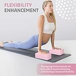 Yoga Blocks 2 Pack, EVA Foam Yoga Block Supportive, Non-Slip Exercise Blocks, Yoga Accessories for Pilates, Meditation, Balance, Stretching and Deep Poses - Image 5