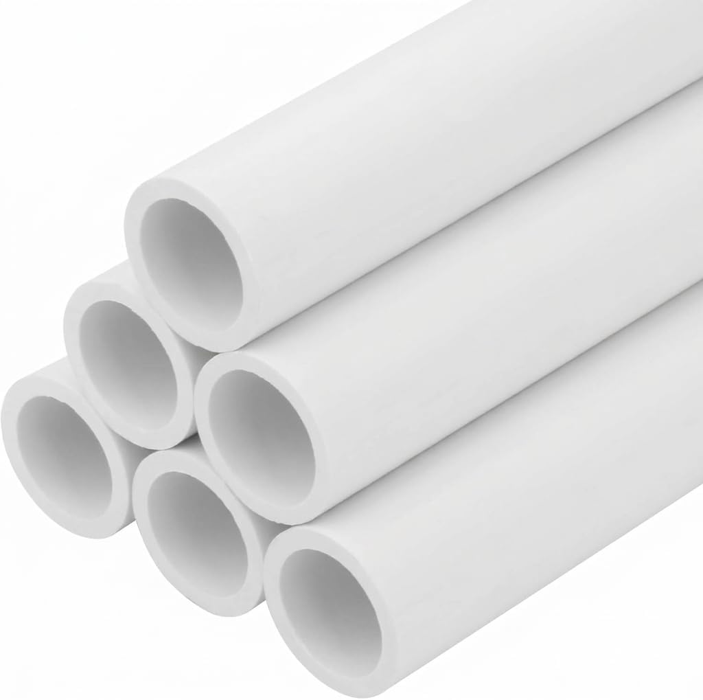 3/4 PVC Pipe Sch40 Industrial Plastic White 6 Pcs Furniture