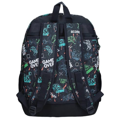 Mochila escolar Movom Game Over de poliéster resistente con tirantes anchos 3