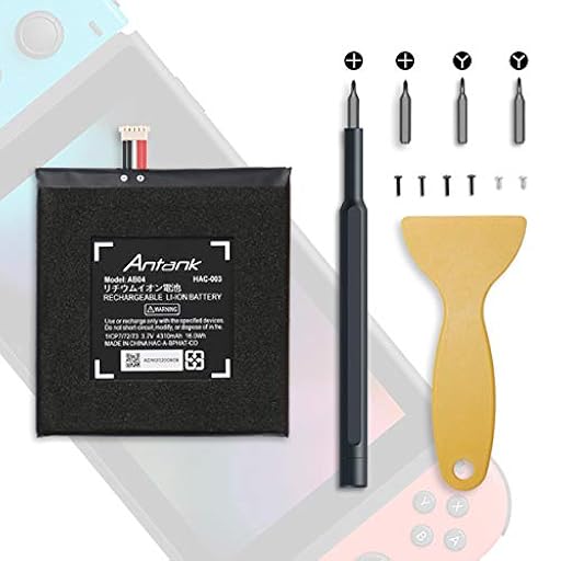 Batería HAC-003 de Repuesto Antank para Consola de Juegos [2017] Nintendo Switch HAC-001, Batería de 4310 mAh con Kit de Herramientas de Reparación de Bricolaje | Ya disponible en tu tienda friki favorita! En mundofriki.es!