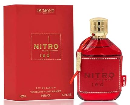 NITRO RED - Eau De Parfum - Luxury Perfume for Men - Fruit, Woody, Floral & Masculine Fragrance - Long Lasting Cologne Mist & Body Spray-3.4 Ounces