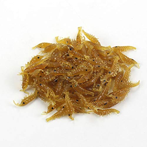 100pcs SoftLuminous Shrimp Fishing Lures 2.7cm Small Light Green